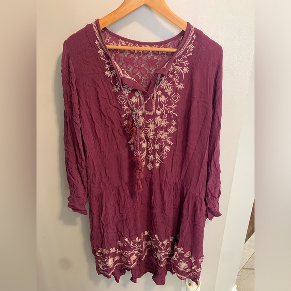 Knox Rose Embroidered Tunic Top, Size XL - Picture 5 of 7